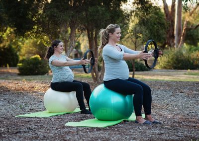 fitness ball prenatal pilates